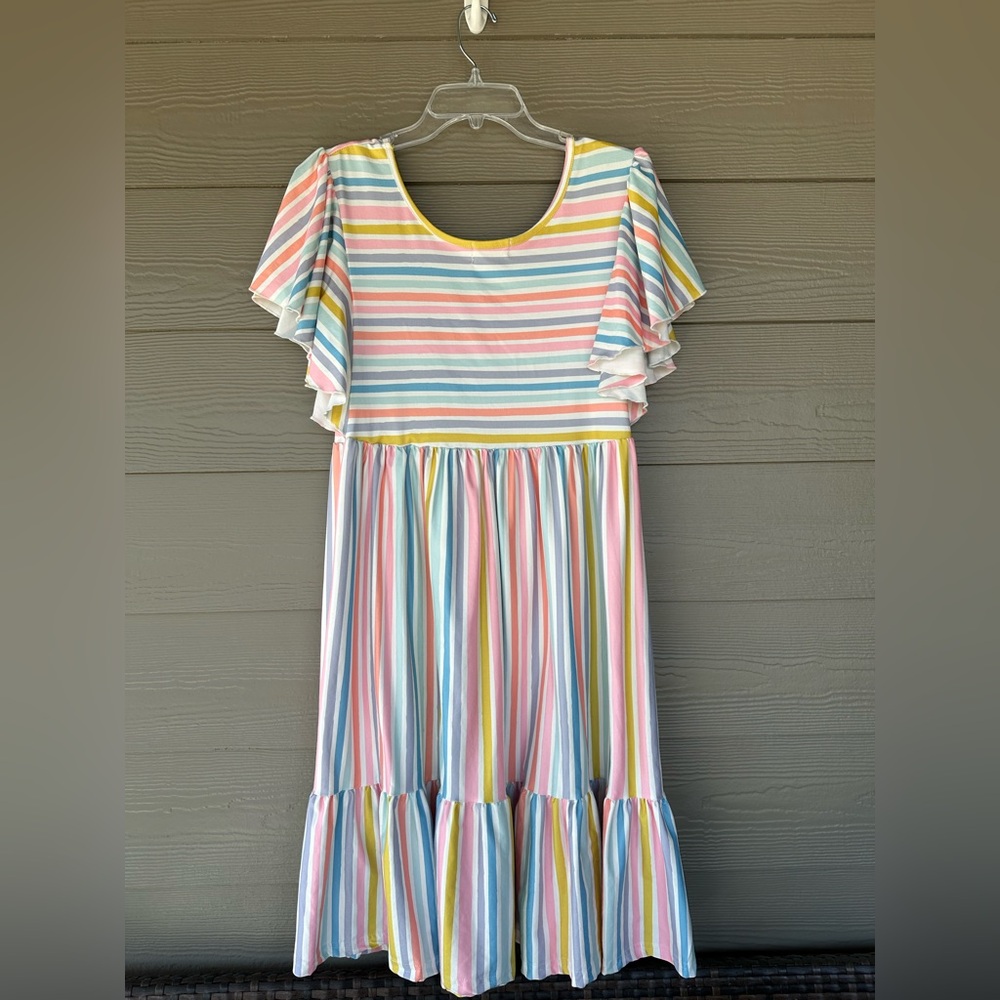 Marie Nicole Colorful Striped Dress Size Medium - Picture 2 of 3